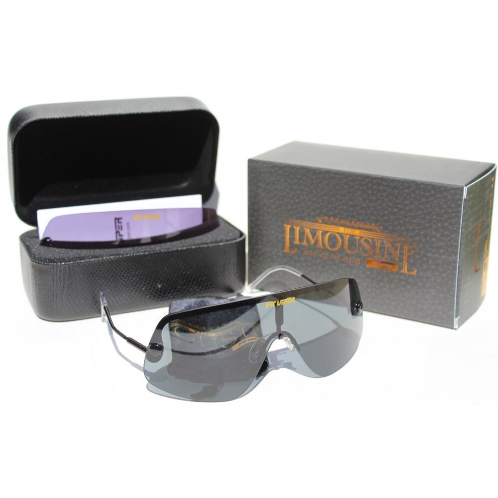PIT VIPER The Exec Limousine POLARIZED Sunglasses Black/Smoke Interchange NEW